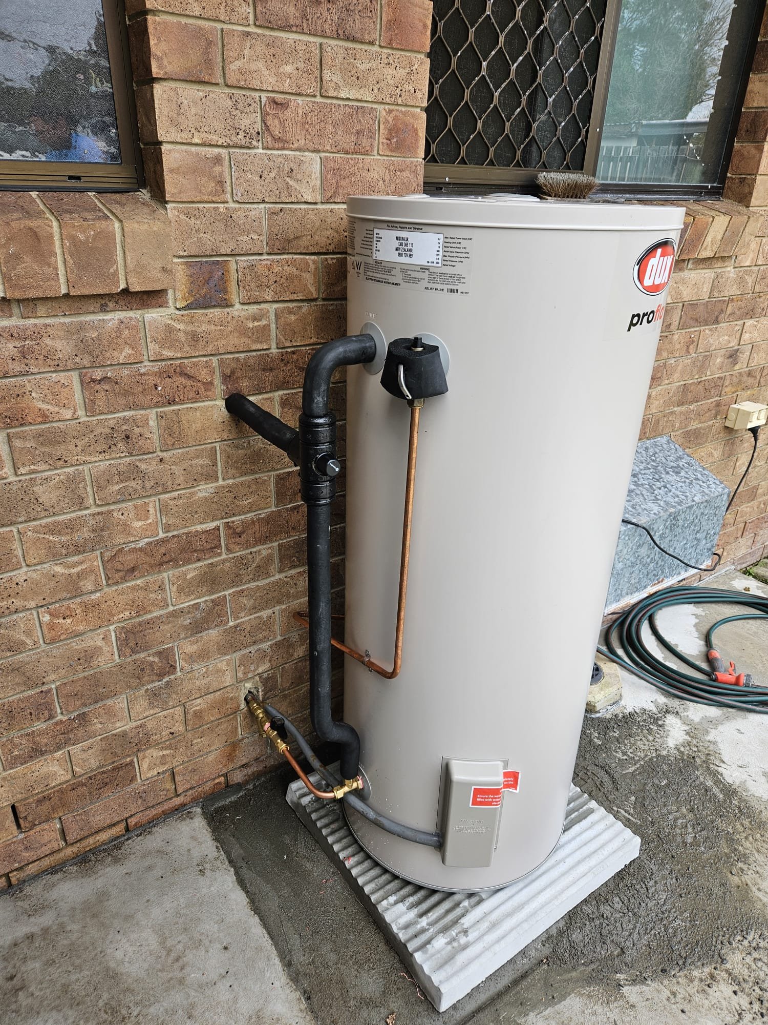 Dux hot water system installed at a home in Hervey Bay